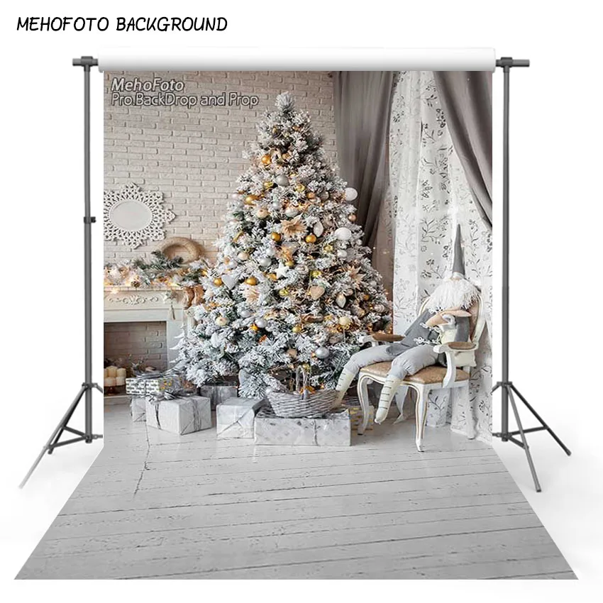 Рождественская фотография Фон дети ребенок винил фото Компьютерная печать елка