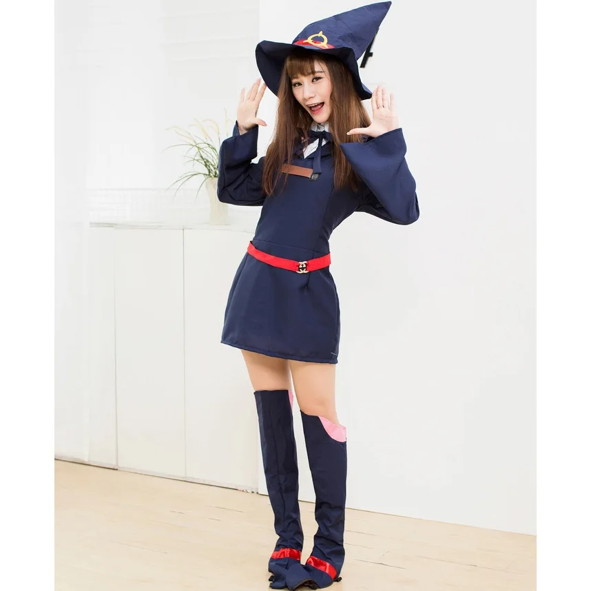 Аниме Маленькая ведьма Академия Akko Kagari косплей костюмы для девочек униформа