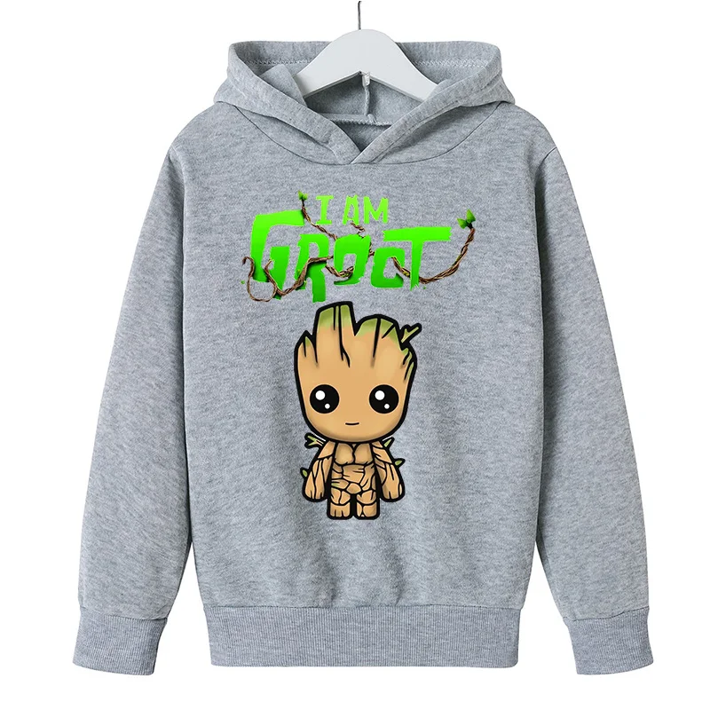 

Children's Hoodie 3-14 Years Old, Groot Cartoon Character Hooded Clothes