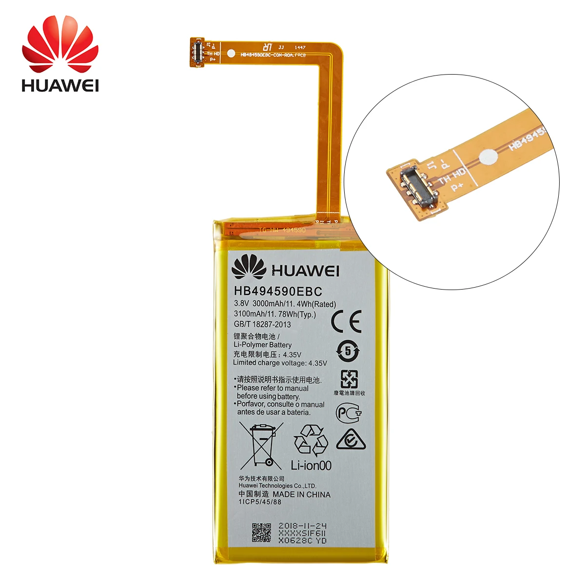 Hua Wei 100% Orginal HB494590EBC 3000mAh Battery For Huawei Honor 7 Glory PLK-TL01H ATH-AL00 PLK-AL10 G628 Batteries +Tools | Мобильные