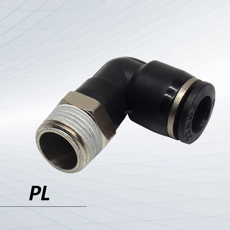 

10pcs PL4-M5 PL6-01 PL8-03 PL10-04 PL pneumatic elbow Air Hose Connector Air Fittings