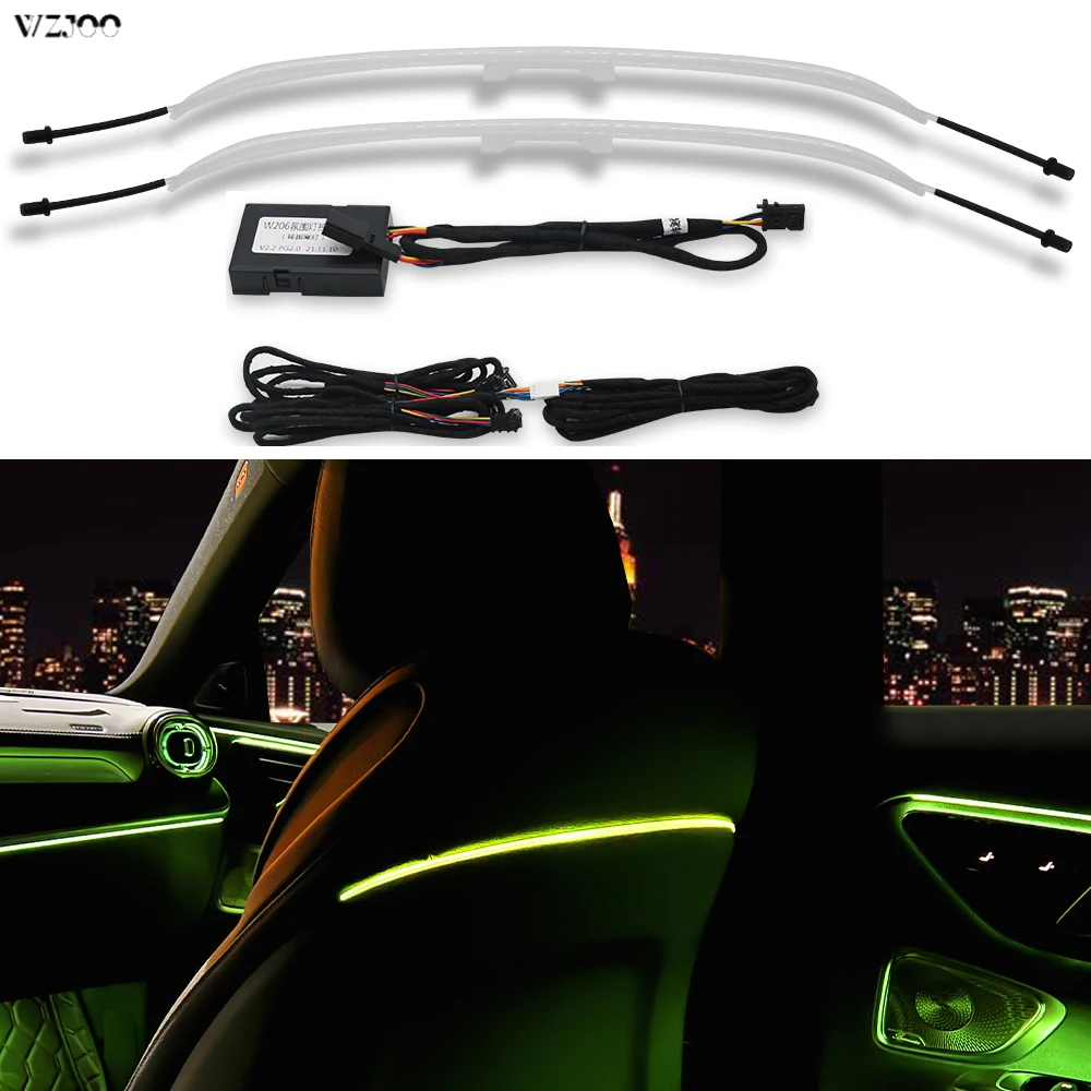 64 цвета светильник ка сиденья для Mercedes Benz C GLC Class W205 X253 W206 комплект декорирования