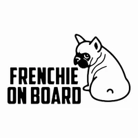s51809 various sizes car stickers vinyl decal french bulldog on board motorcycle decorative accessories creative laptop helmet