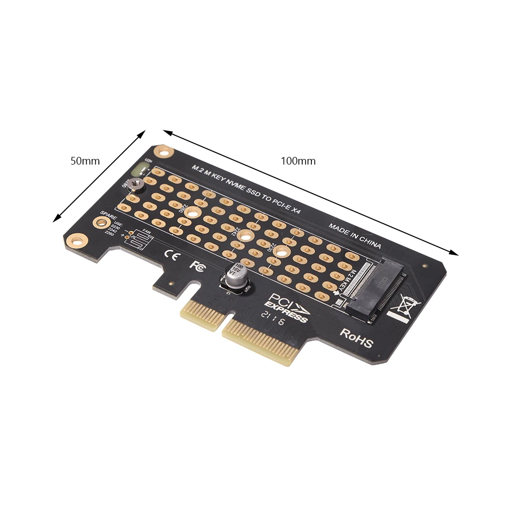 

NVME Adapter Card M.2 To PCIE3.0 Full Speed X4 Expansion Card M-Key 32Gbps NVME Protocol/6Gbps SATA Protocol