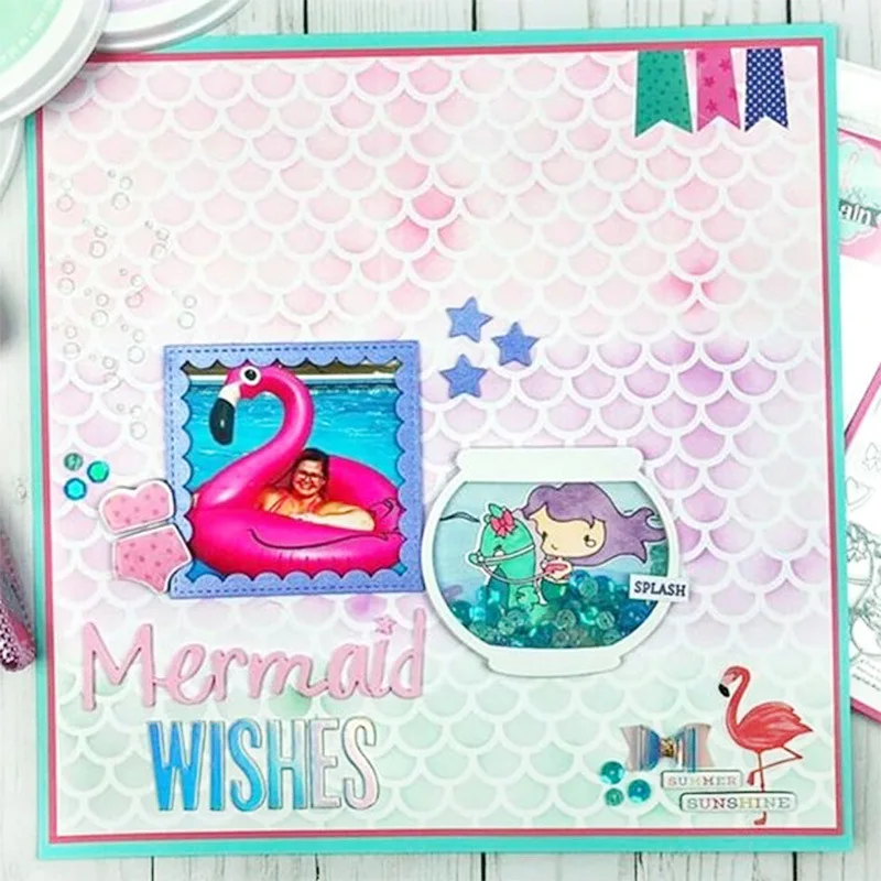 Штампы для скрапбукинга новинка 2019 квадратная рамка с гребешком металлические