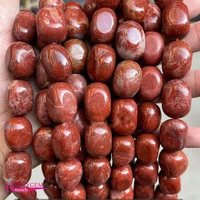 natural red jaspers stone spacer loose beads high quality 15x20mm smooth irregular shape diy gem jewelry making 38cm a3732