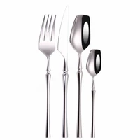 mirror tableware stainless steel cutlery set kitchen knives forks spoons set luxury dinnerware set dinner wedding home flatware