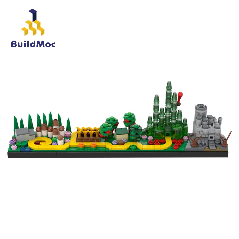 

BuildMoc City Buildings MOC Castle Architecture Set Movie Skyline Modular Set Building Blocks Bricks City House Toy For Children