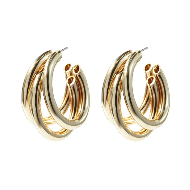

South Korea's new temperament net red high-class ring earrings female tide.
