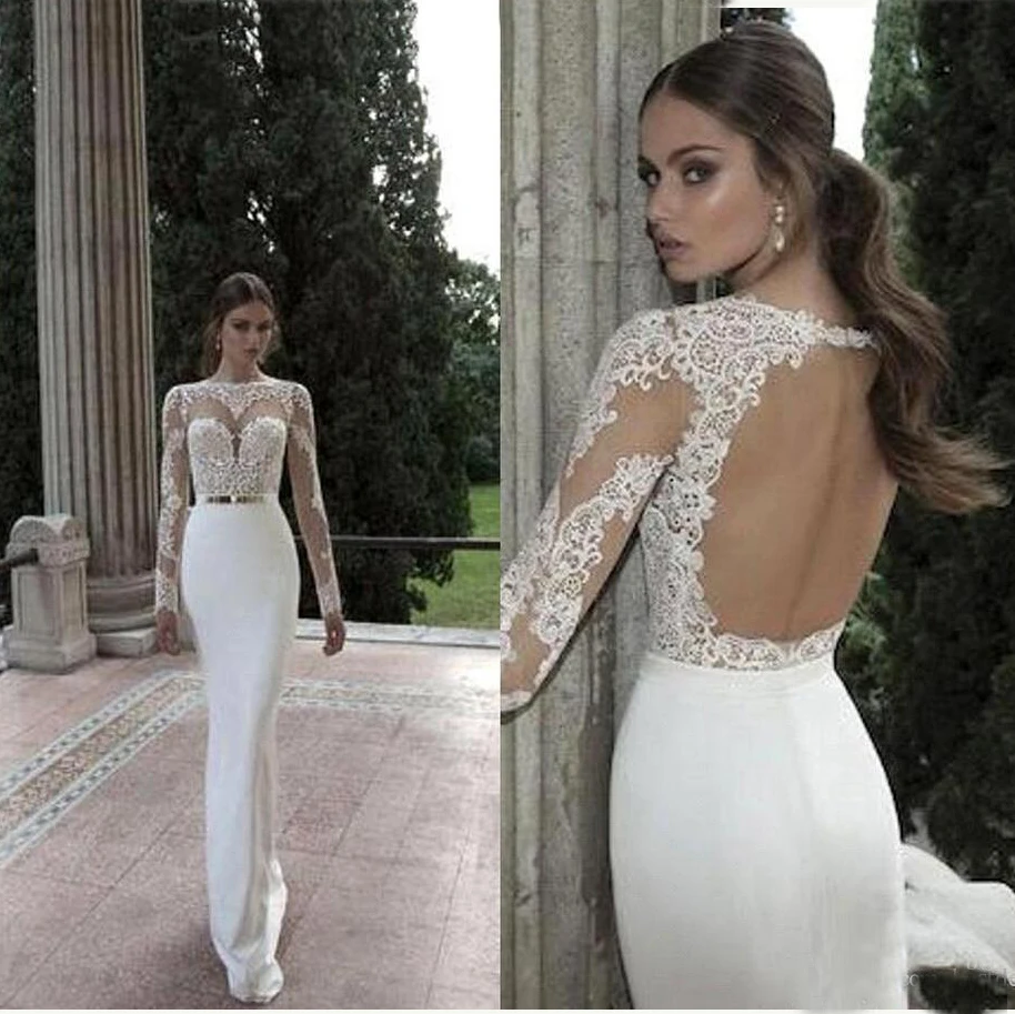2020 Vestido De Noiva Berta Свадебные платья русалки Дешевые весенние летние с высоким
