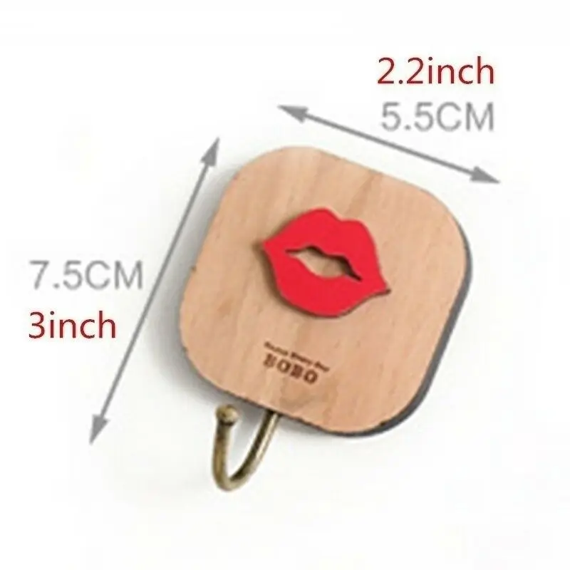 Креативная деревянная клейкая липкая палочка на крючки для кухни и ванной