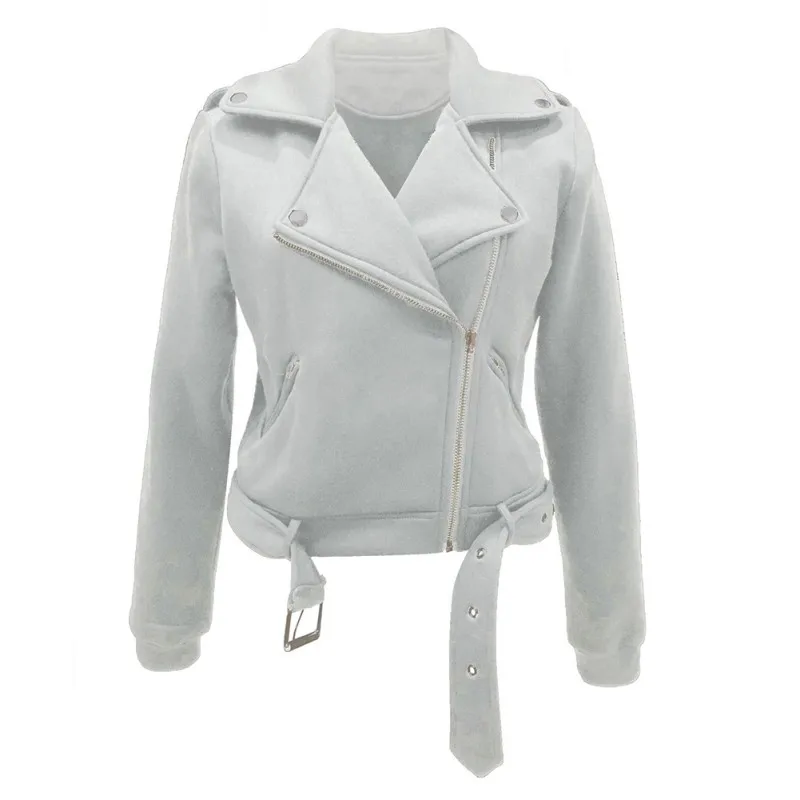 Женская замшевая куртка из искусственной кожи модная матовая Байкерская верхняя