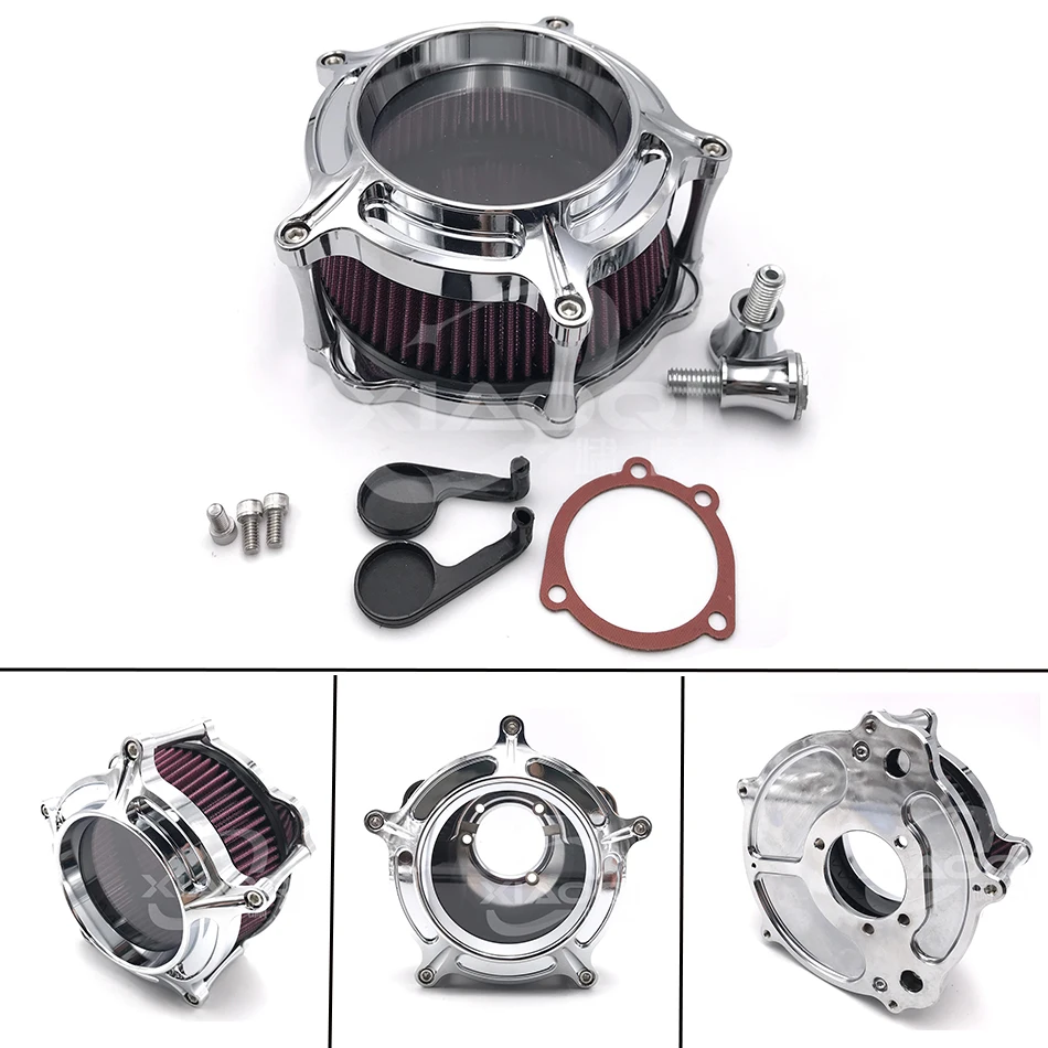 Фильтр Clarion chrome color Air для Harley XL883 Sportster Softail Dyna Touring EVO Twin Cam w Cable дроссельная