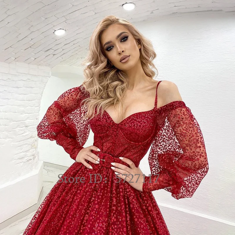 Изящные кружевные свадебные платья с открытыми плечами и длинными рукавами