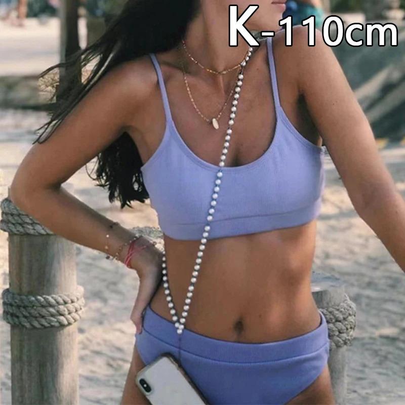 Colorful Acrylic Long Beads Mobile Phone Anti-lost Bead Chain Charm Ladies Summer Jewelry