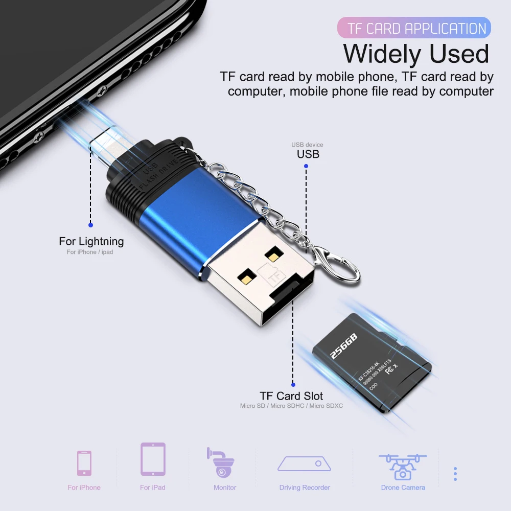Адаптер OTG для lightning USB iPhone 7 8 6 Plus X 10 11 комплект подключения камеры iPad iOS 12 13