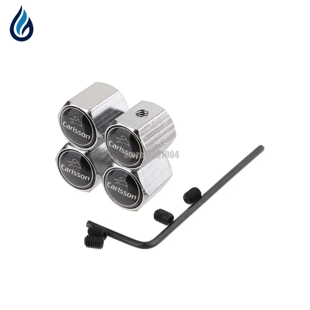 

Car Wheel Tire Valve Stems Caps Anti-Theft Cover For Mercedes Benz CARLSSON Logo W204 W203 W211 W210 W212 W205 Cla Gla Glc Glk