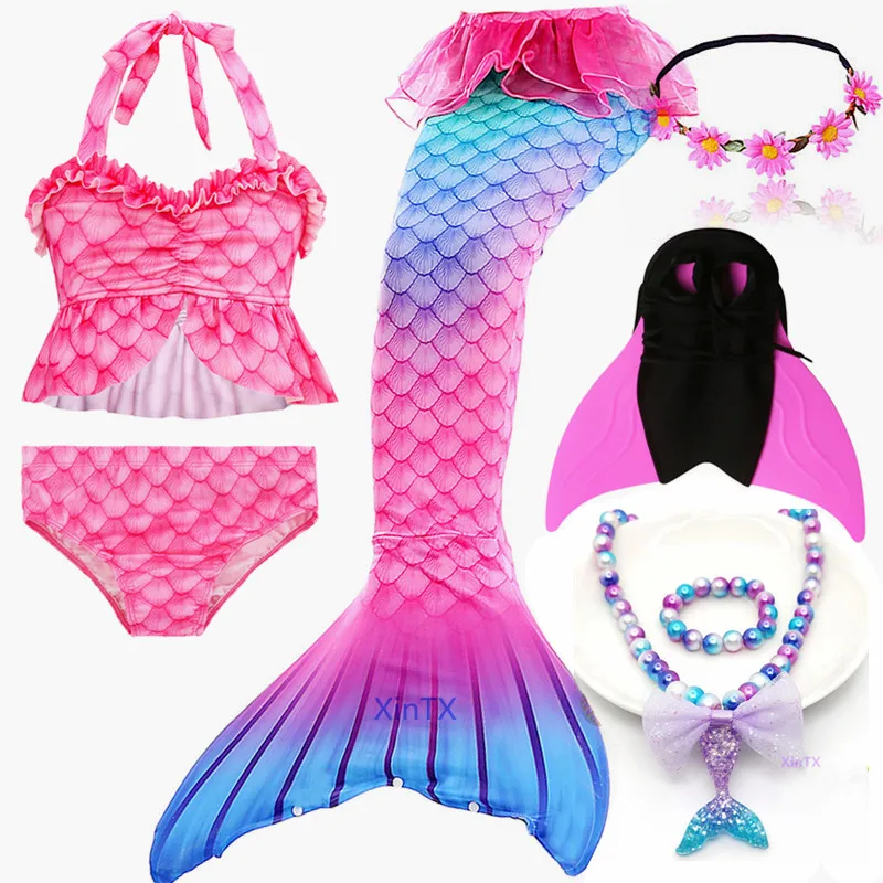 Новинка! Детский комплект бикини для купания Русалочка девочек ванный