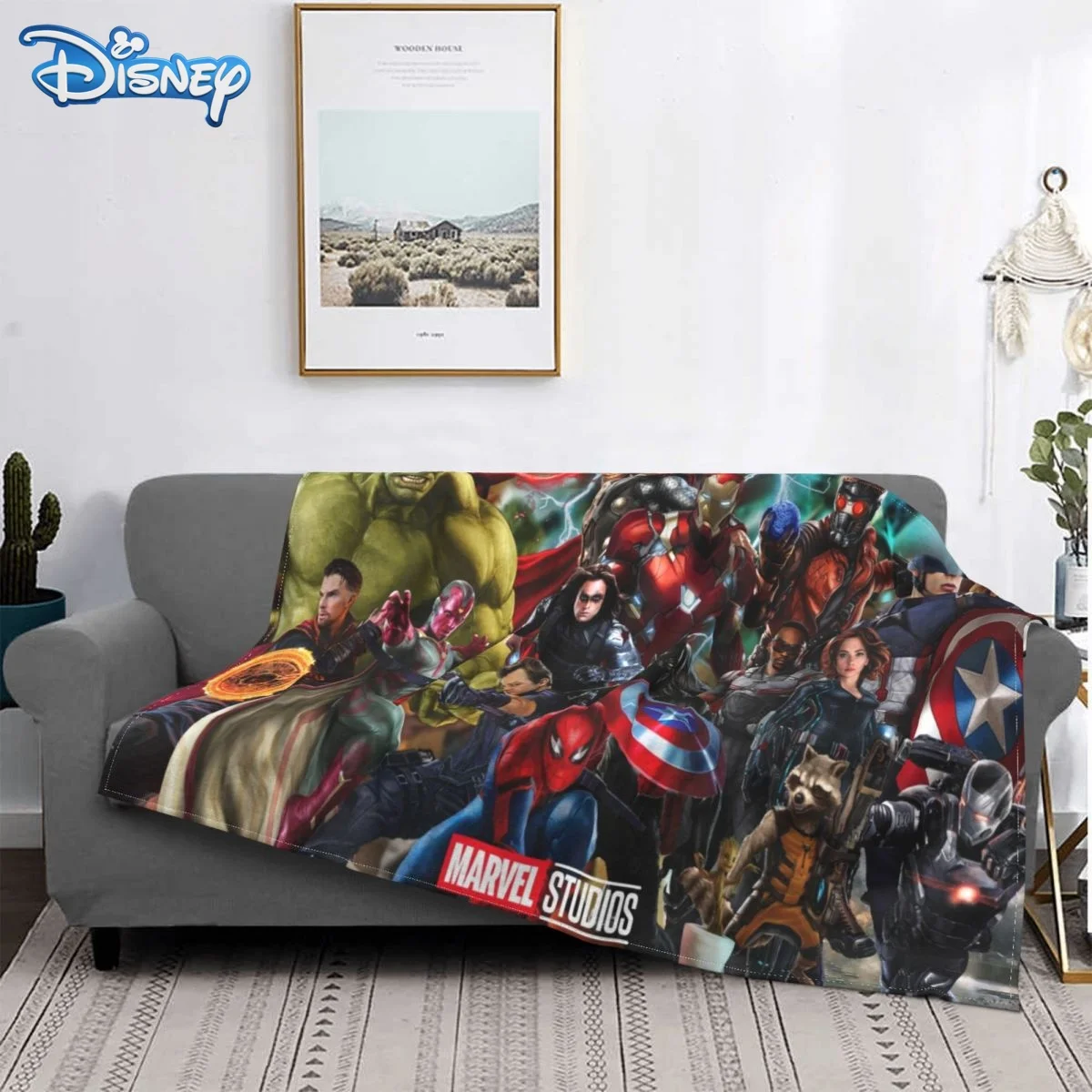 

Disney Marvrl The Avengers Blankets Spider-Man Plush Warm flannel Winter Blanket Bedspread on the bed Plaid Sofa Bed Cover plaid