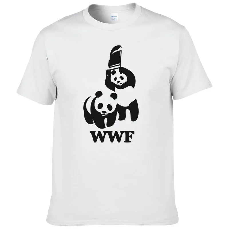

WEWANLD WWF Wrestling Panda Comedy Short Sleeve Cool Camiseta T Shirt Men T Shirt Summer Fashion Funny T-shirt EU SIze S-2XL