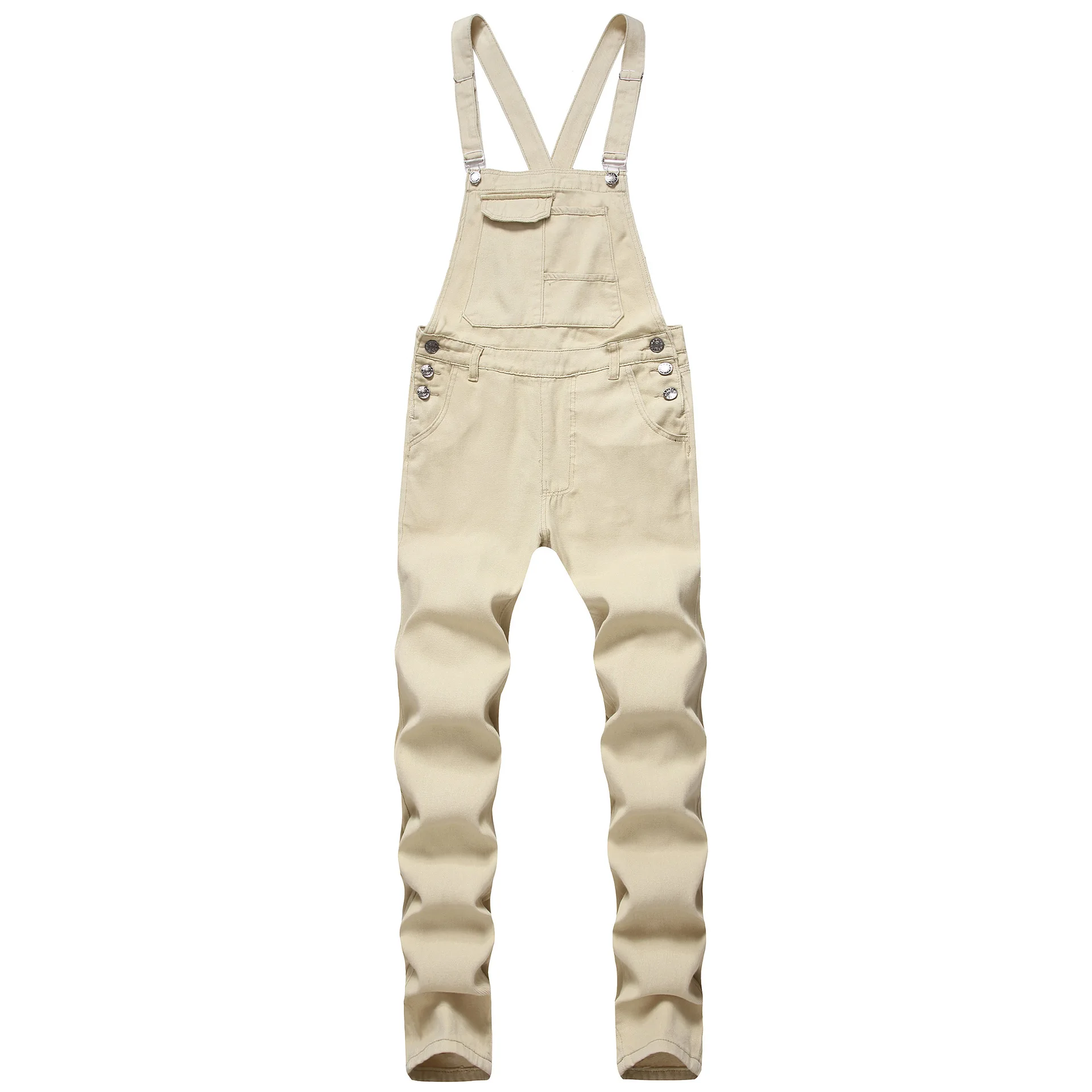 

Wimilous The condole belt of men denim even trousers torn jeans trousers fashion pure color the overalls