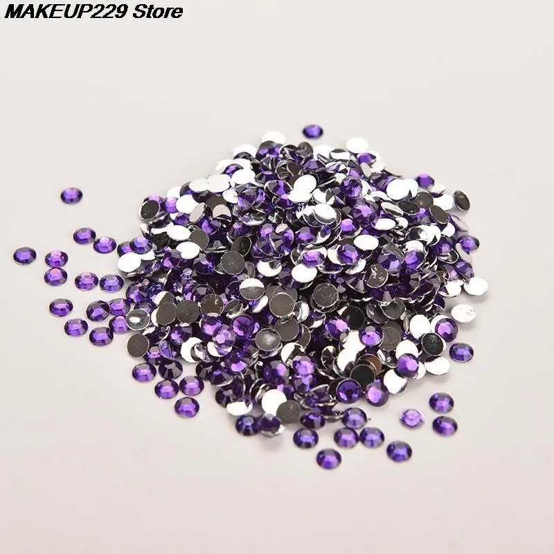 Wholesale Resin 1000 Pcs Nail Art Flatback Crystal 14 Facets Round 3mm Rhinestone Beads Bright Color | Красота и здоровье