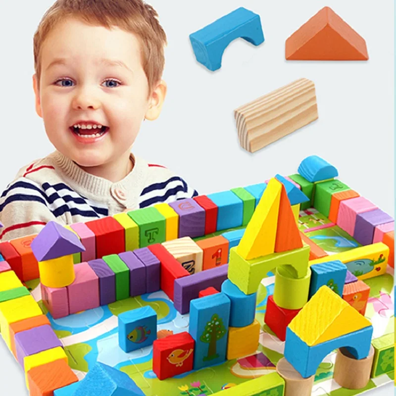 Развивающие игрушки для мальчиков детские Конструктор кирпича строительные
