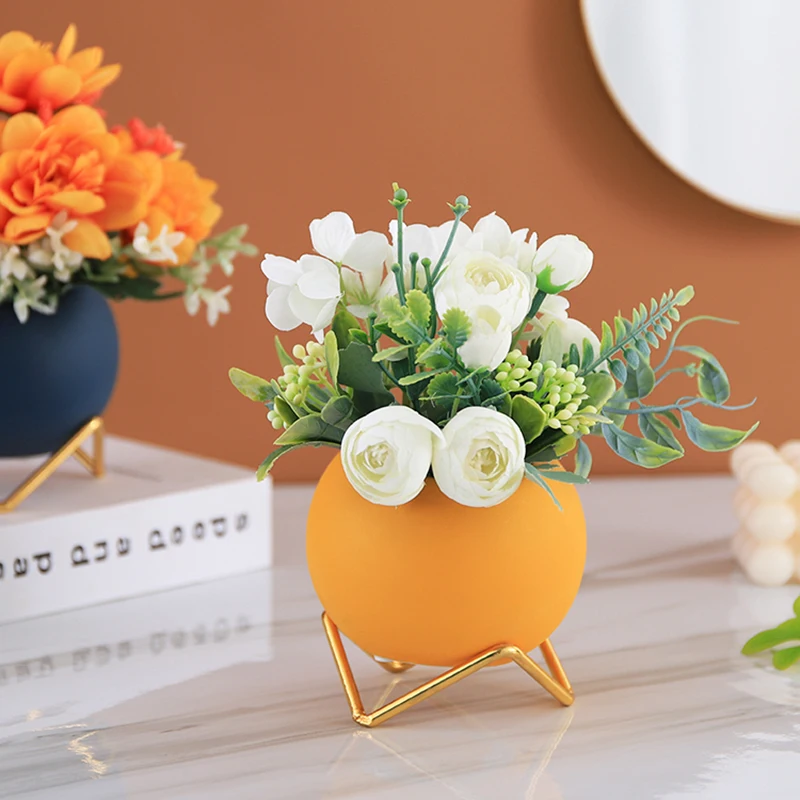 

Home Decor Artificial Flower Potted Plants Simulation Flowers Wedding Decoration Indoor Tabletop Ornaments Creative Nordic Gifts