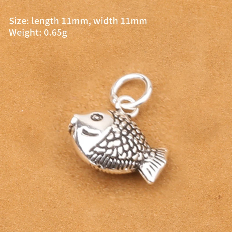 

Factory Wholesale S925 Sterling Silver DIY Accessories Cute Mini Fish Pendant Bracelet Beaded Very Variety