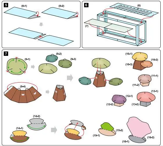 Manta Ray Карп Аквариум 3D бумажная модель Сделай Сам мультяшная ручной работы