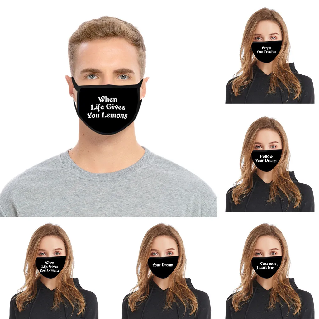 Модный шарф 1 шт. модный рот многоразовая хлопковая ткань Черная защитная