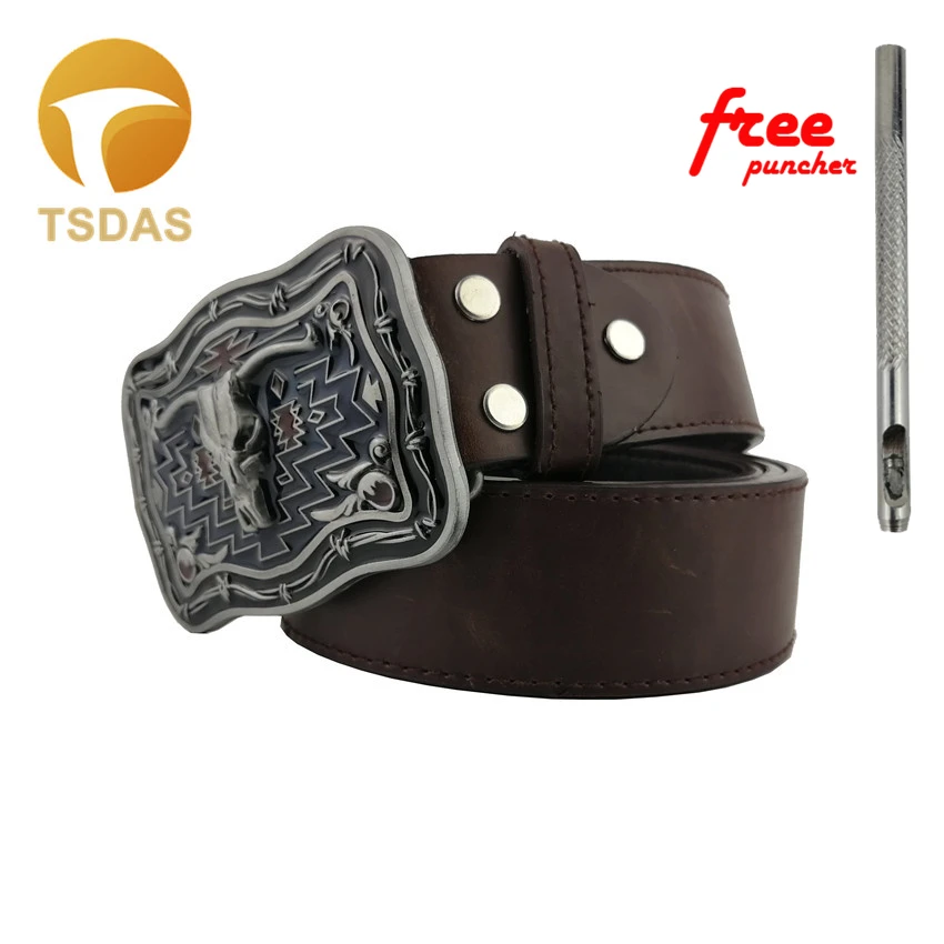 Металлическая пряжка для ремня с головой коровы в стиле ретро | Дом и сад