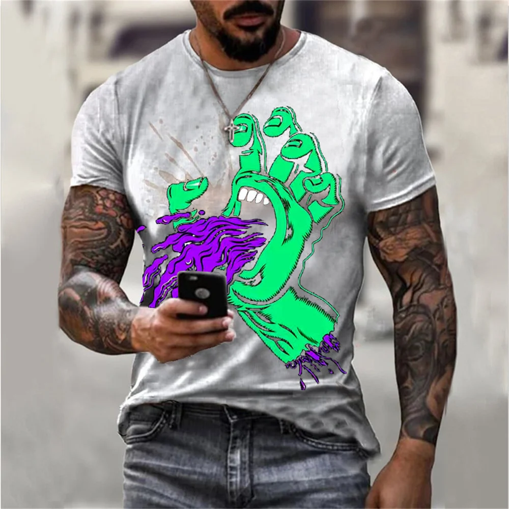 

Футболка мужская с забавным рисунком пальмы, уличная одежда, топы, рубашка