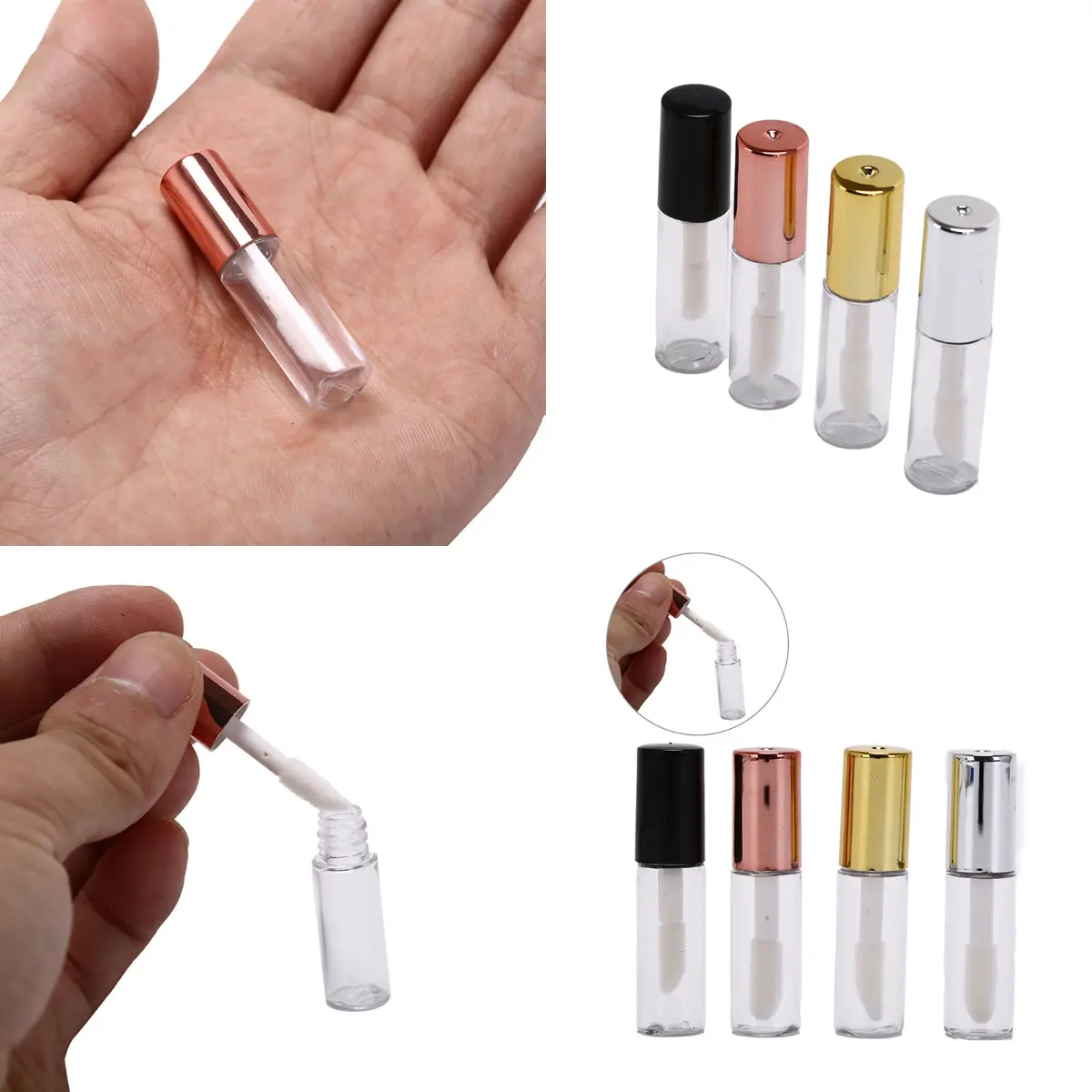 

10pcs/lot DIY Lip Balm Tube Container With Cap Empty Lipstick Bottle Lipgloss Tube Cosmetic Sample Container