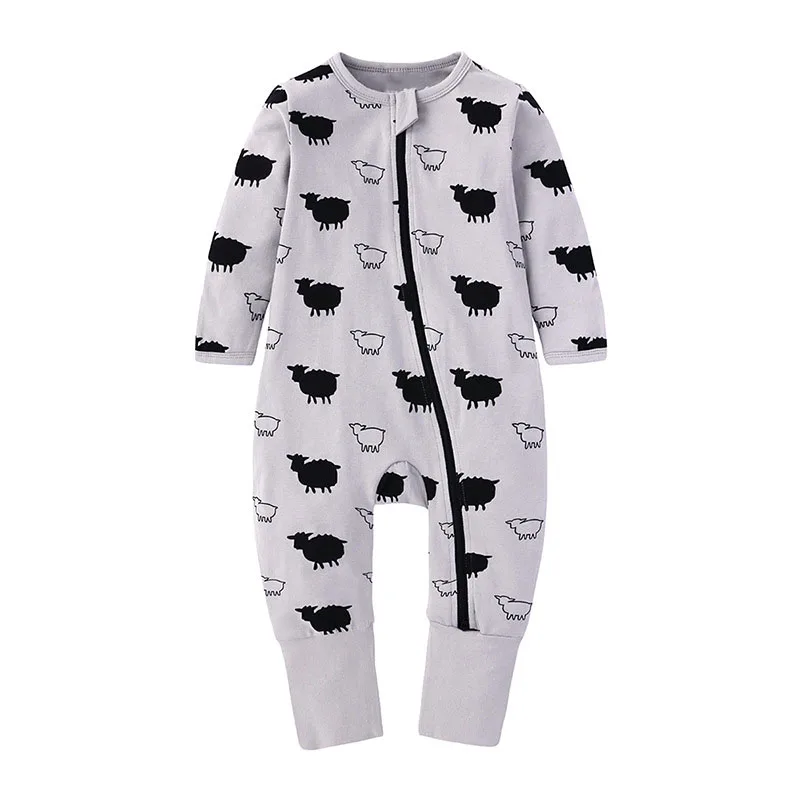 Новинка Комбинезон для новорожденных Хлопковый комбинезон с длинными рукавами и