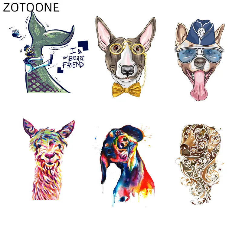Термоклейкие виниловые нашивки ZOTOONE наклейки для одежды сумок собак животных