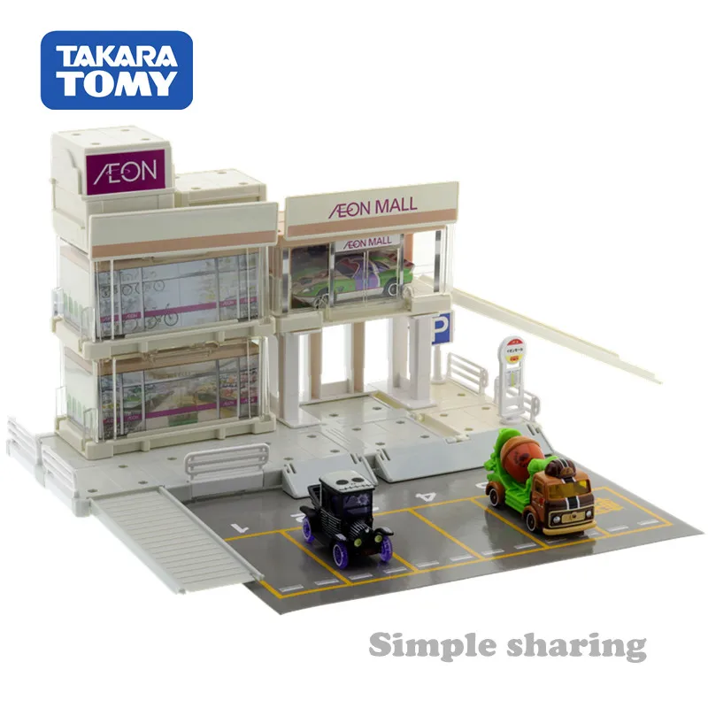 TAKARA Tomy Tomica Town Aeon Mall и трехмерный набор для парковки автомобилей литые детские