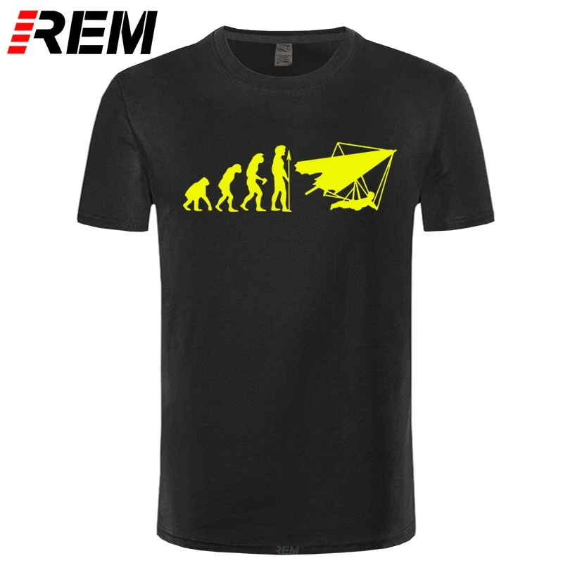 

REM Evolution Of Paragliding Cool Summer Fashion Brand Men's T-shirt Creative Casual Funny Homme Shirt O-neck High Quality