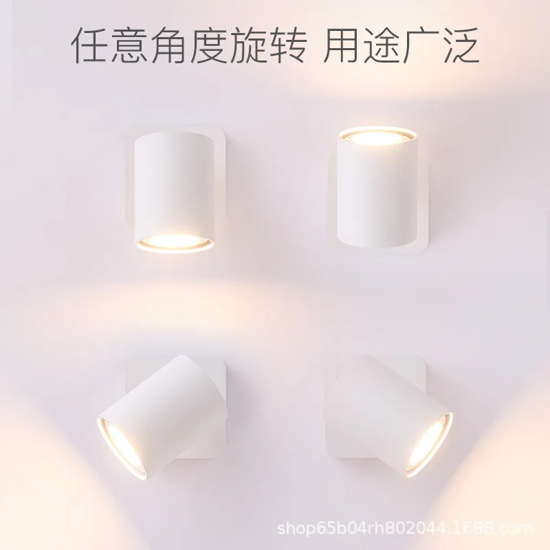 

Modern Wall Lamp Bedside Bedroom Corridor Living Room Hotel Creative Simple Reading Decoration Rotating Wall Spotlight