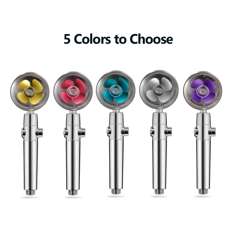 Насадка для душа водосберегающая с вентилятором высокого давления поворот на 2021