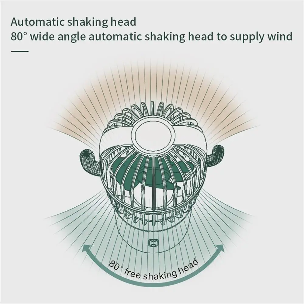 

Mini USB Fan Cactus Desktop Shaking Head Small Fan Portable Air Cooler Fan For Student Home Office