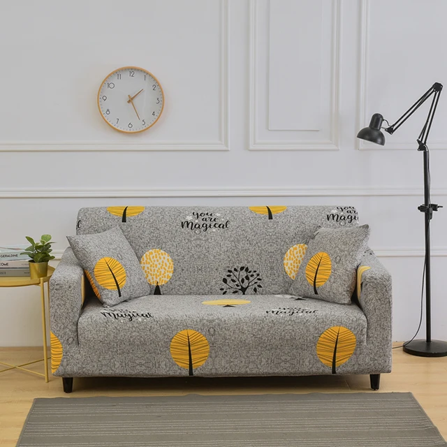 W Стрейч диванных чехлов протектор мебели полиэстер Loveseat крышка M l XL XXL XXXL XXXXL 1/2/3/4-seater Arm накидки на стулья для Гостиная - Цвет: W