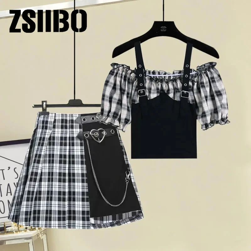 Женский летний костюм блузка в западном стиле тонкая скрывающая живот