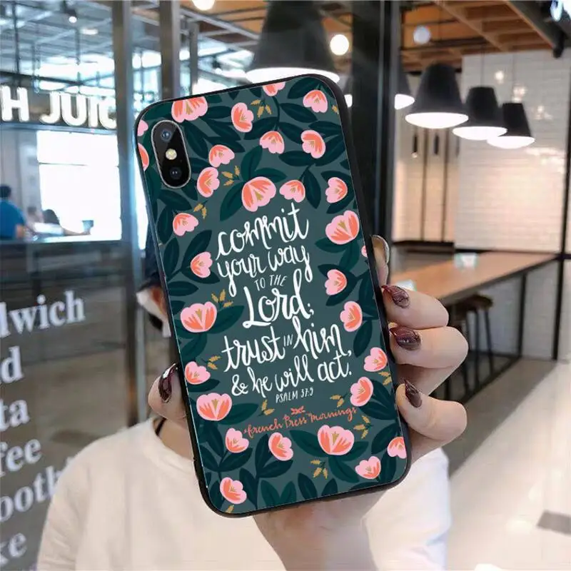 

Bible Quotes Phone Case for iPhone 11 12 pro XS MAX 8 7 6 6S Plus X 5S SE 2020 mini