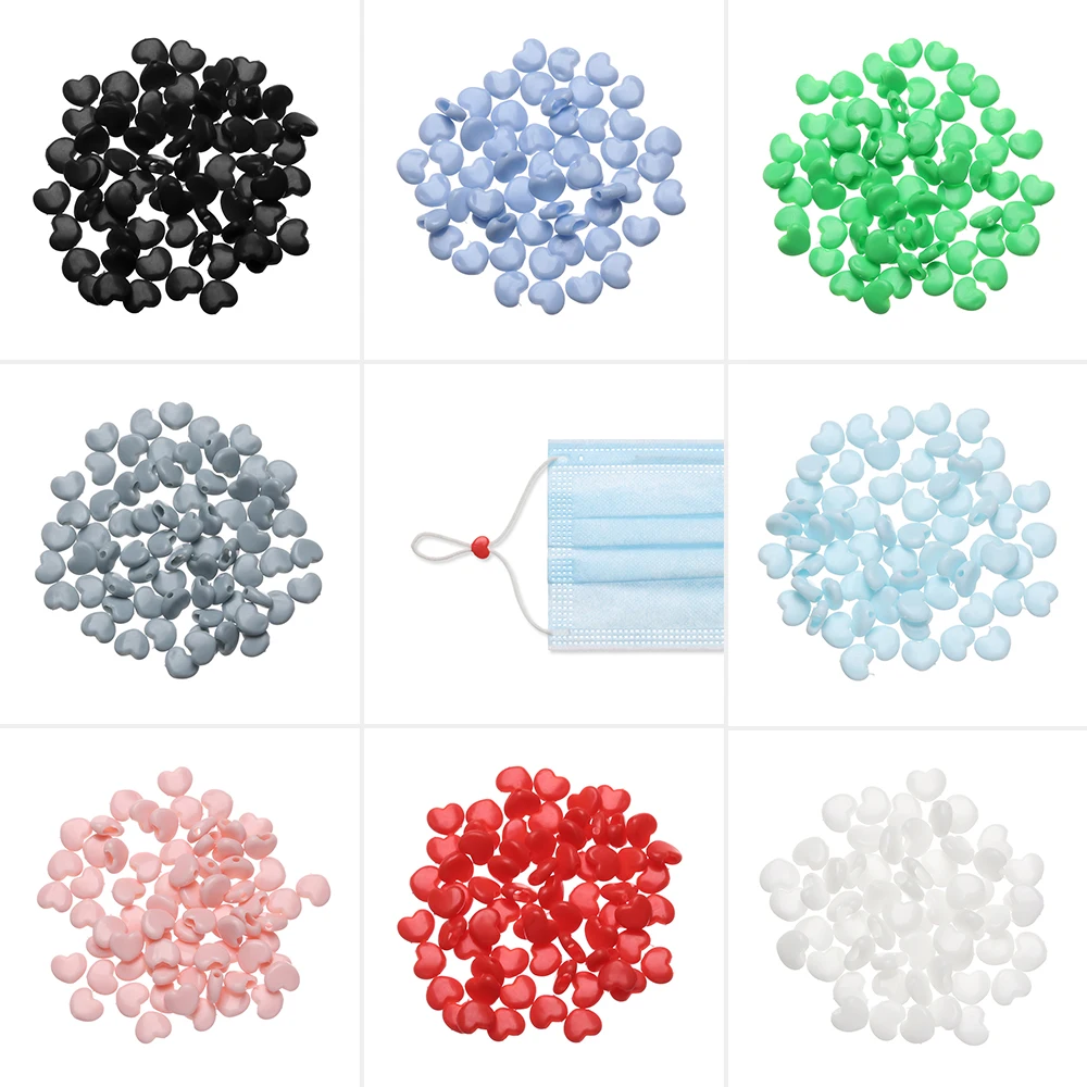 50X Красочные Любовь силиконовый шнур замки Мягкие Регулируемые нескользящие