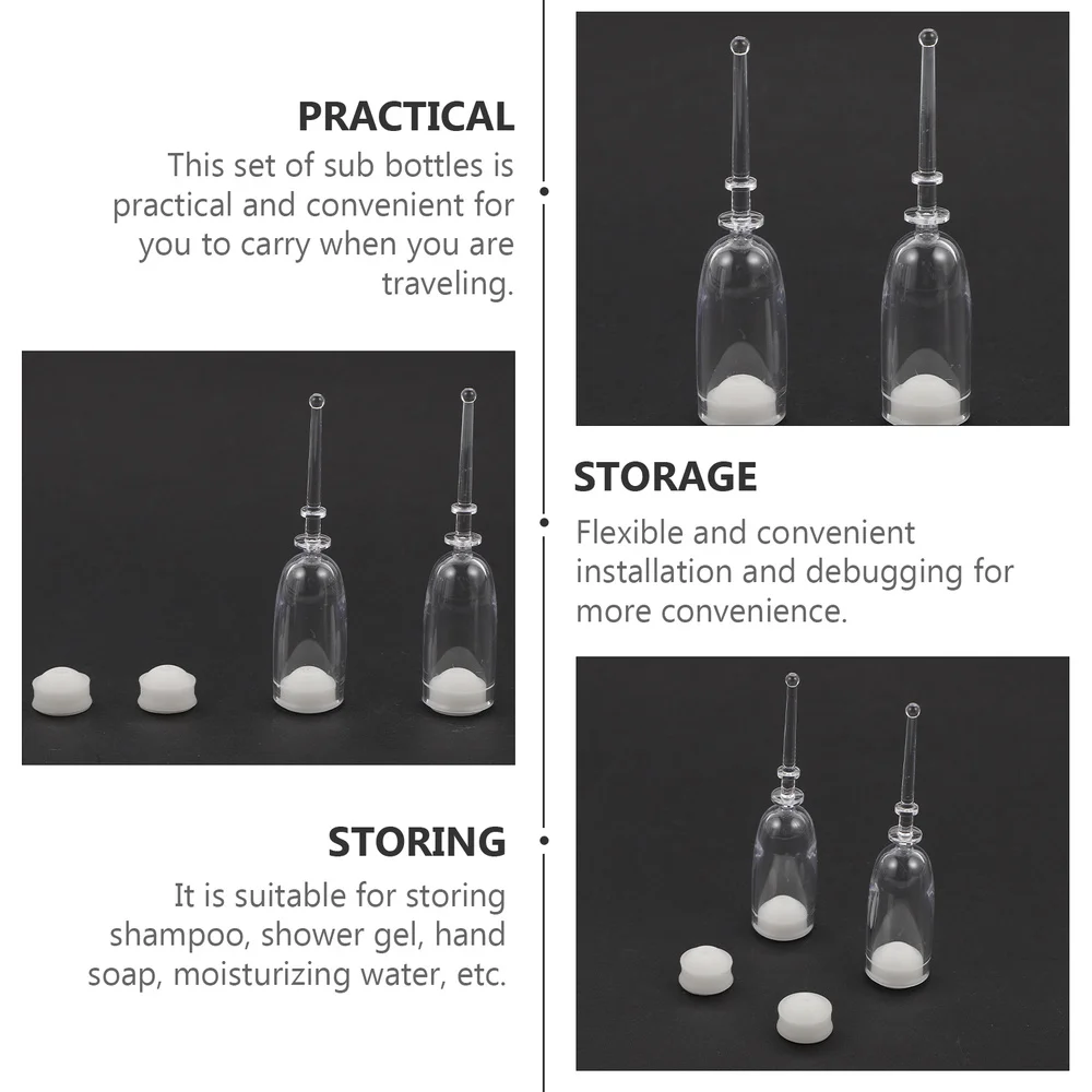 

50pcs Pinhole Syringe Dispenser Bottle Convenient Sub Bottle (Transparent)