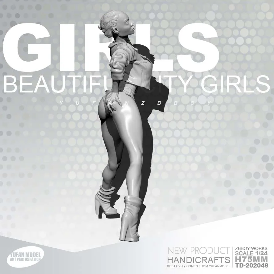 Наборы из смолы 1/24 для девочек хоп смола черные солдаты были самостоятельно