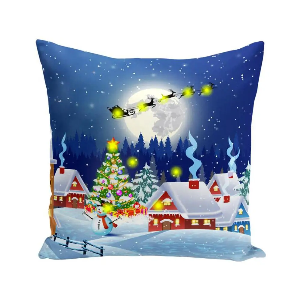Наволочка на подушку Led Light Merry Christmas X-max Glow Throw светодиодная Подушка Чехол супер декоративная наволочка Подушка Наволочка