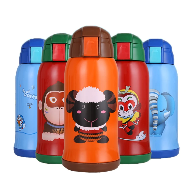 Бутылка для воды 550 мл мультяшная бутылка с двумя стенками из нержавеющей стали