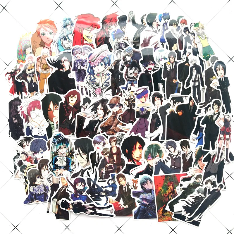 

70pcs Japan Anime Black Butler Cartoon Stickers For Luggage Car Laptop Notebook Decal Fridge Toy Skateboard Sticker